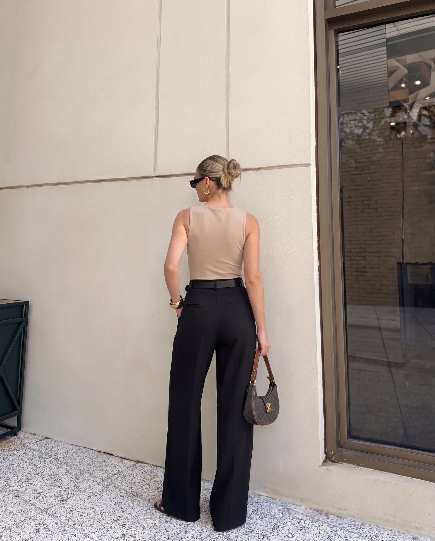 Black Pleated Pants With Belt