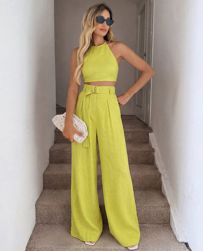 Citrus Tailored Linen Blend Coord Set