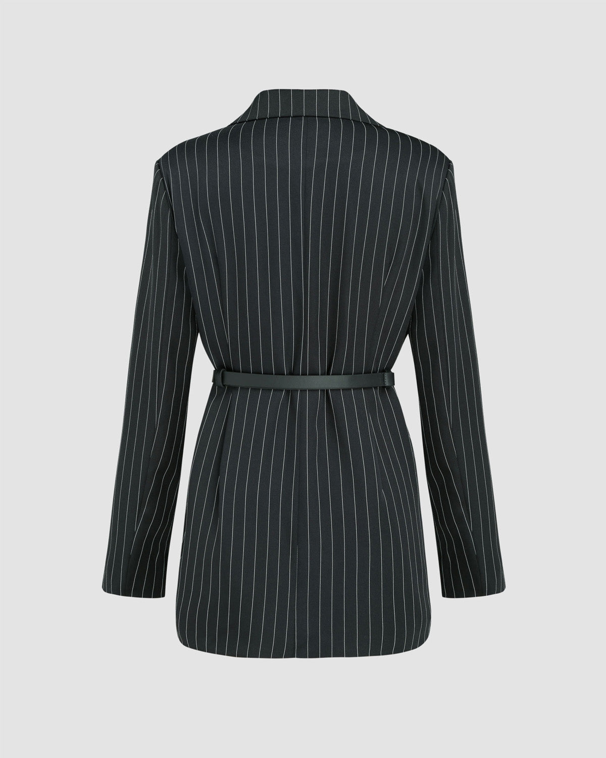 topwear,tops,formal, semi-formal,creative workwear, minimal, summer,woven,polycotton,yarn dyed,black,pinstripes, stripes,pinstripes,button,relaxed fit,blazer,longline,straight hem,notch collar,long sleeves,OY2006, 25060038GG"