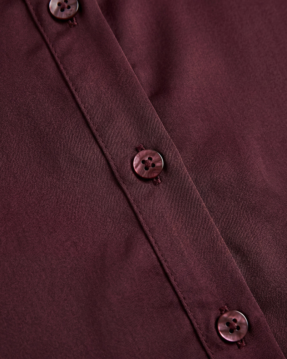 Burgundy Solid Satin Shirt