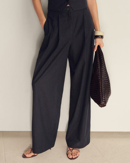 coord sets,bottomwear, topwear,formal, semi-formal,creative workwear, minimal, summer, urban fit,woven,polycotton,black,pinstripes, stripes,pinstripes, slit,button, zipper,regular fit top,vest,waist length top,slit hem,v-neck,sleeveless,button up,pants,straight fit ,full length,straight hem,mid rise waist,pockets,25060043GG,OY2011