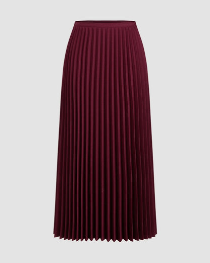 coord sets,bottomwear, topwear,casual chic, formal, semi-formal,minimal, sophisticated, summer, timeless,woven,satin,maroon,solid,pleated,button, zipper,tailored fit top,vest,waist length top,straight hem,lapel collar,no straps,no sleeves,sleeveless,button down top,skirts,pleated skirt,midi skirt,straight hem,mid rise waist,no pockets OY3044, 25070017GG
