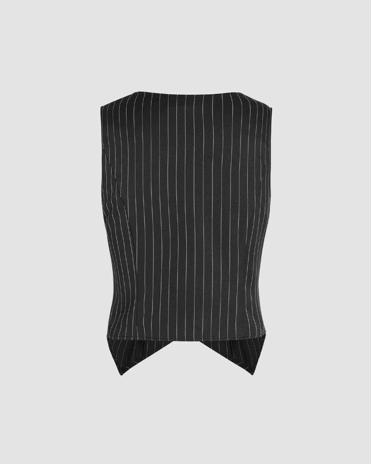 topwear,tops,formal, semi-formal,minimal, sophisticated, summer,woven,polycotton,black,stripe,button,slim fit,fitted,waist length,curved hem,v-neck,sleeveless, OY2001, 25060033GG