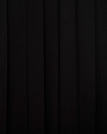 Black Pleated Slit Skirt