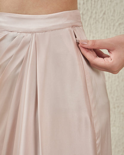 bottomwear,skirts,casual, casual chic, ethnic, party, vacation,indian wear, indo western, soft girl, summer,woven,satin,gathered,beige,pleated,zipper,relaxed fit,flared,maxi,straight hem,mid rise, OY3015, 25070054GG