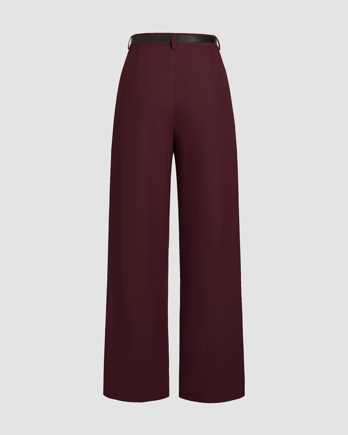 Maroon Pleated Pants With Belt – Oyela Maroon Pleated Pants With Belt – Oyela