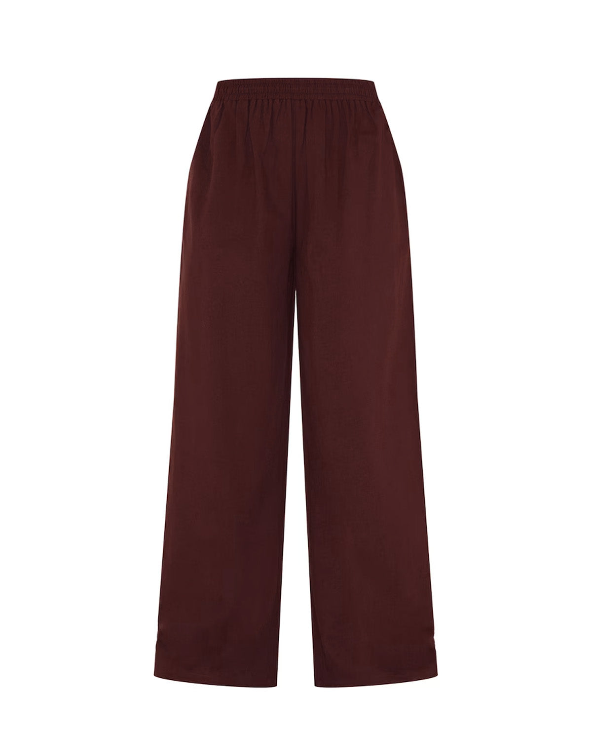 coord sets,bottomwear, topwear,casual chic, vacation, outdoor events, summer,urban fit, genz,woven,cotton,gathers,dark brown,solid,gathers,,,fit and flare fit,bandeau,waist length top,flared hem,off shoulder,no straps ,no sleeves,sleeveless,slip on,pants,wide leg pants,full length,straight hem,mid rise waist,side pockets, OY3058, 25070027GG