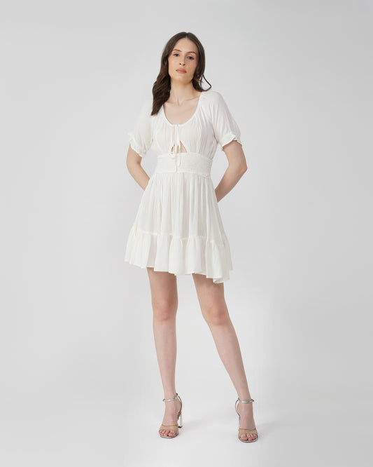 TEXTURED A-LINE DRESS,a line, crepe, dresses, mini, raglan sleeves, rayon, regular fit, short sleeves, soft girl, solid, textured, v-neck, vacation, white, woven,textured-a-line-dress-white,Color- WhiteFabric- Rayon CrepeType- A-LineFit- Regular FitLength- MiniNeck- V-NeckSleeve- Raglan SleevePrint- SolidDetail- Textured Fabric