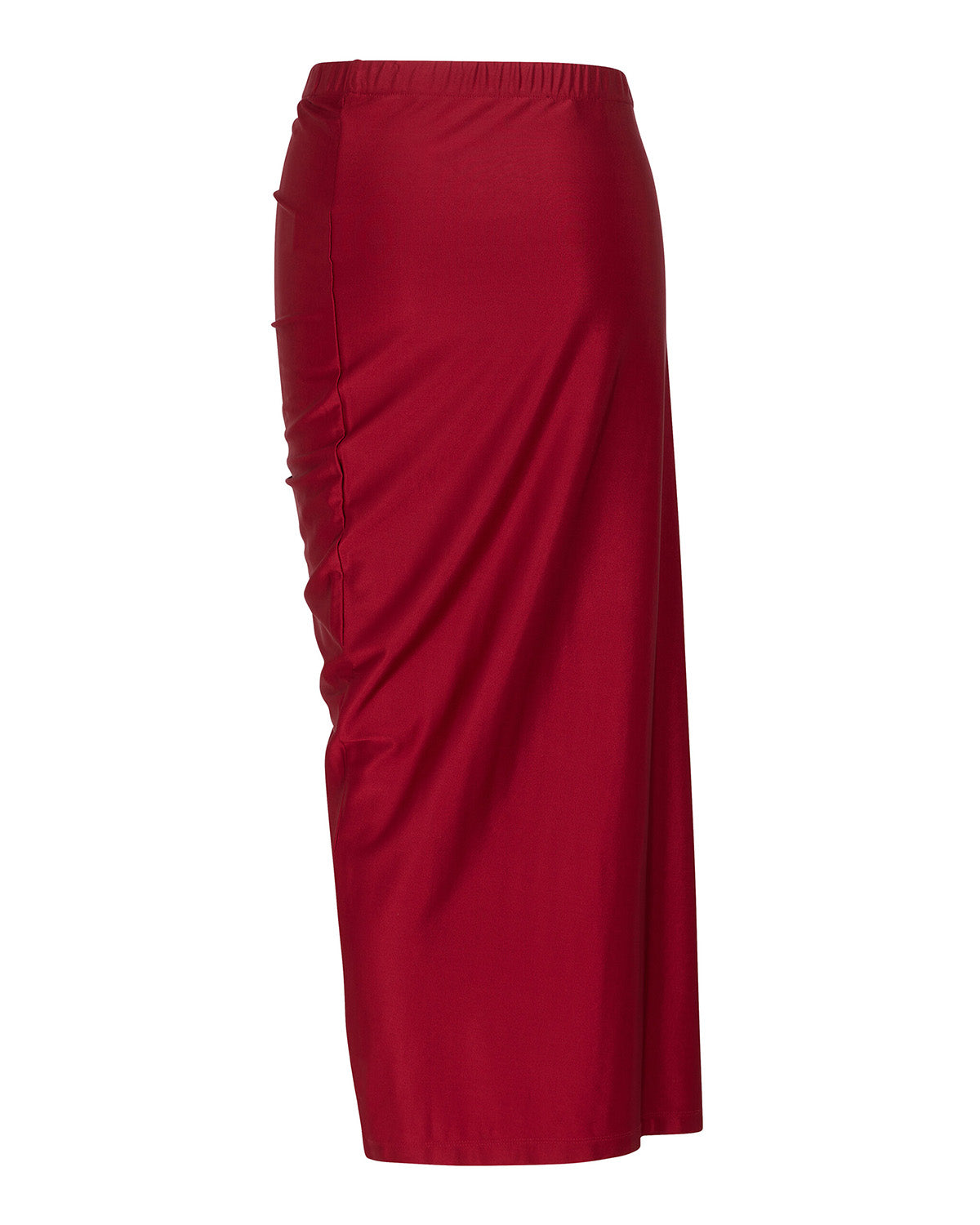 coord sets,bottomwear, topwear,casual chic, vacation, outdoor events, minimal, summer, urban fit, ,knitted,polyester, spandex,gathers,red,solid,fabric gathers,buttons,slim fit top,fitted top,waist length top,straight hem,crew neck,no straps ,short sleeves,short sleeves,slip on,skirts,slit  skirt,ankle length,straight hem,mid rise waist,no pockets,OY3062, 25070031GG