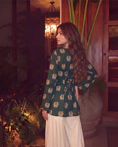 Heer Lotus Print Corset Kurti