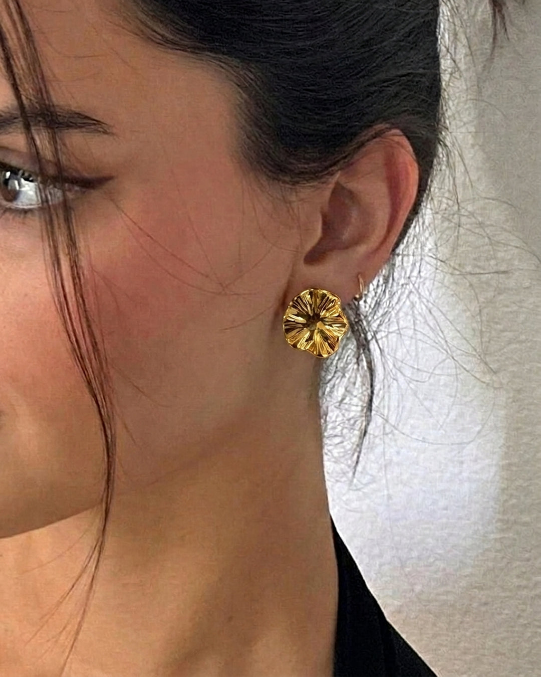 Gold plated designer earrings for women