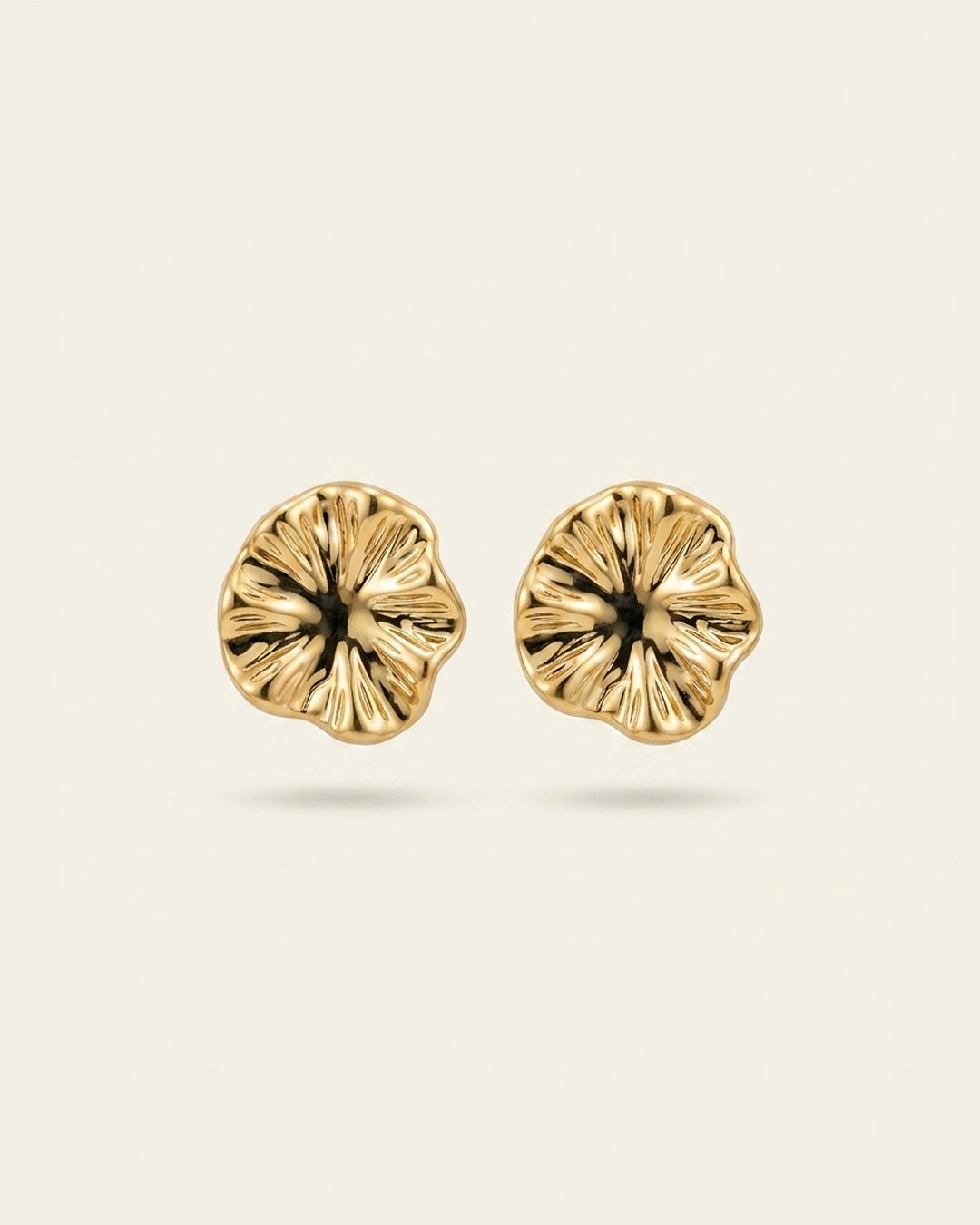 Stud earrings online in gold finish