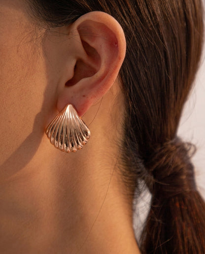 The Shore Stud Earrings - Rose Gold