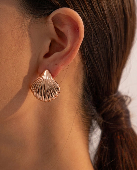 The Shore Stud Earrings - Rose Gold