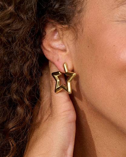 The Puff Star Earrings - Gold