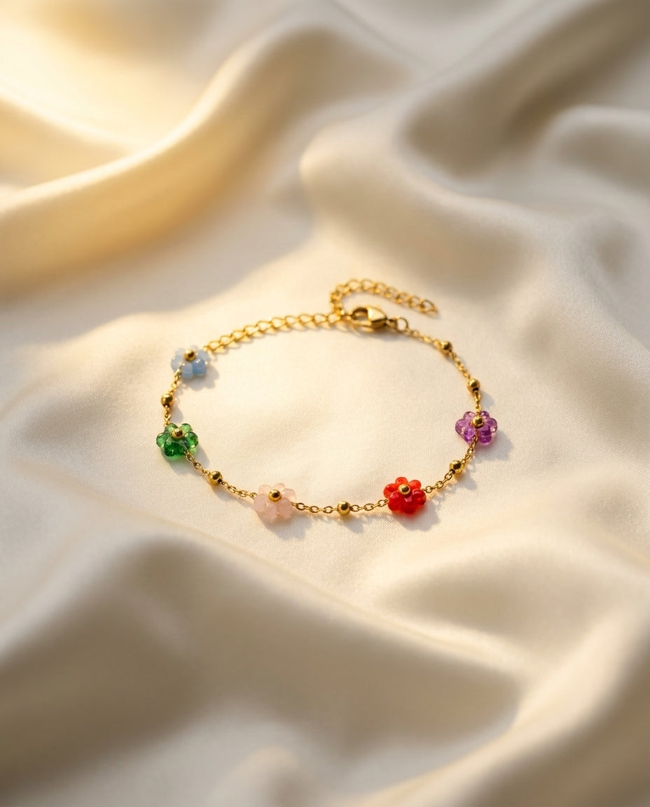 The Garden Charm Anti Tarnish Bracelet - Gold