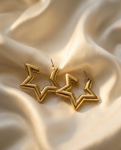 The Puff Star Earrings - Gold