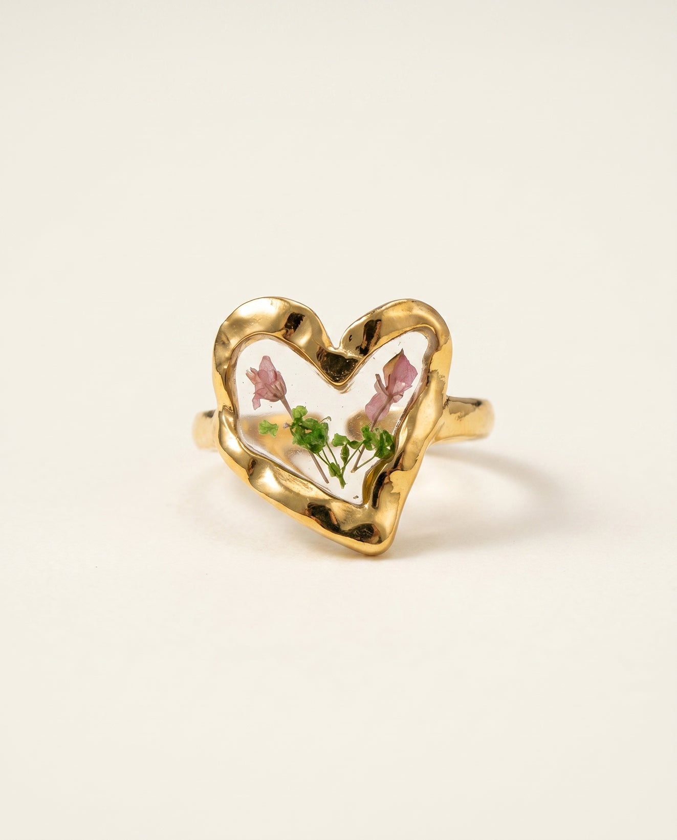The Bloom Heart Ring - Gold