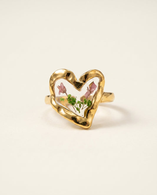 The Bloom Heart Ring - Gold