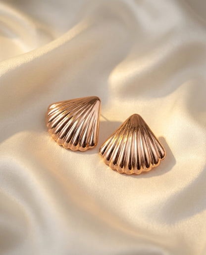 The Shore Stud Earrings - Rose Gold