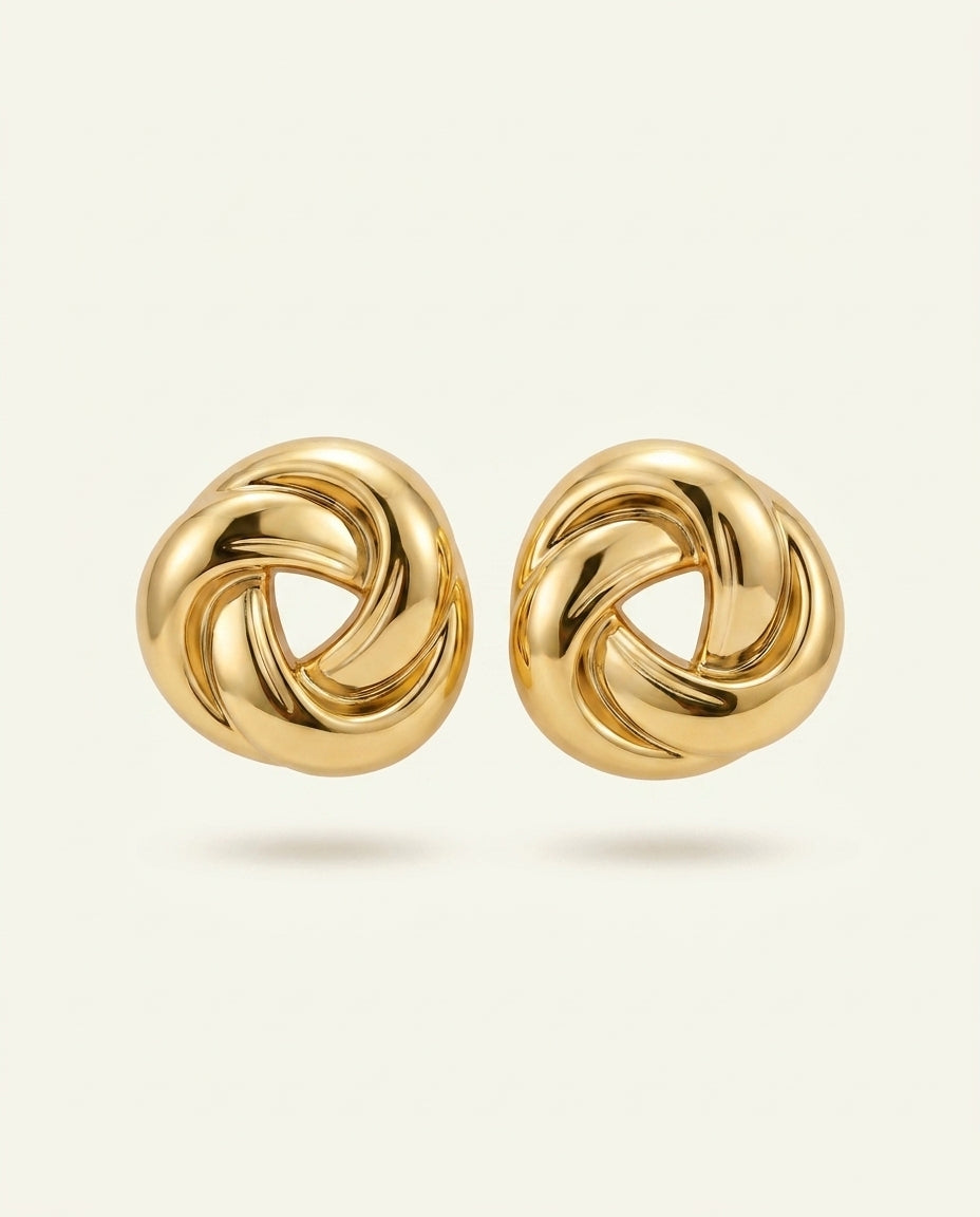 The Love Knot Earrings - Gold