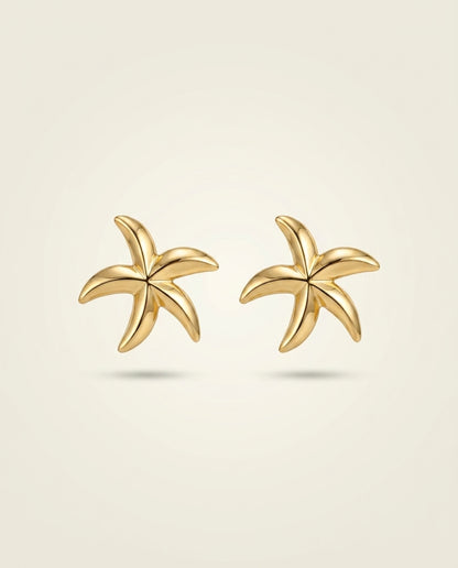 The Starfish Stud Anti Tarnish Earrings - Gold