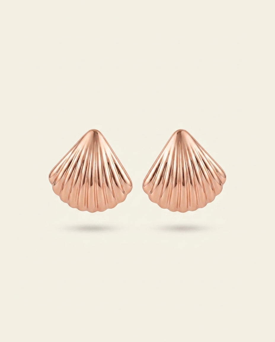 The Shore Stud Earrings - Rose Gold