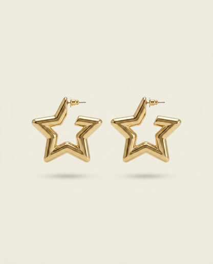 The Puff Star Earrings - Gold