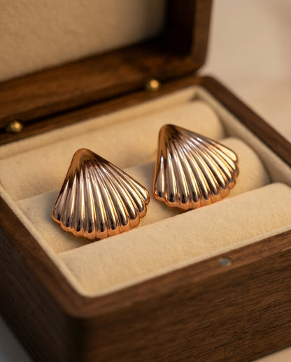 The Shore Stud Earrings - Rose Gold