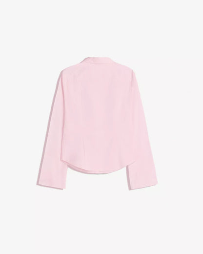 Pink Flared Sleeves Shirt