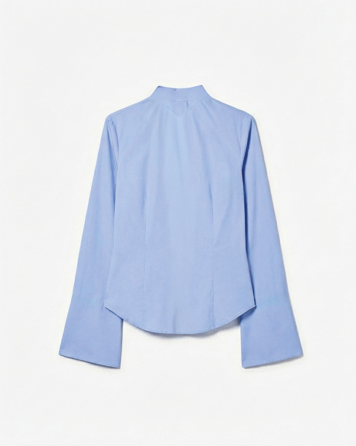 Blue Flared Sleeves Shirt