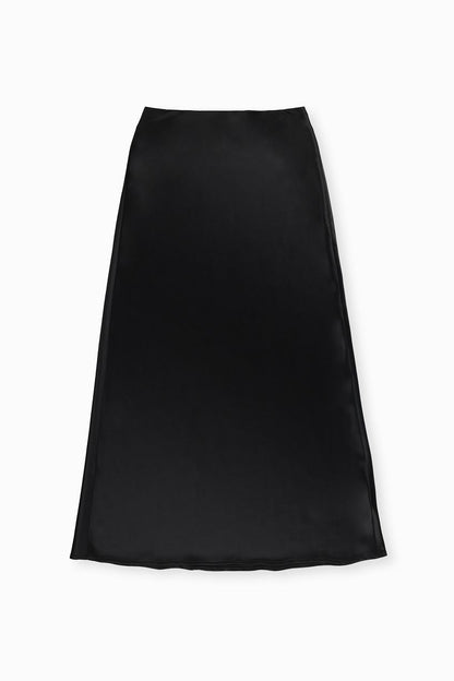 bottomwear,skirts,casual chic, outdoor events, party,glam, summer, urban fit, vintage,woven,satin,black,zipper,skinny fit,a-line skirt,maxi,a-line,mid rise	25060054GG, OY2082