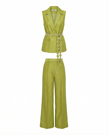 Lime Green Top and Pant Co-ord Set