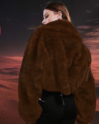 outer wear,jackets,casual, outdoors,streetwear, winter wear,woven,fur,printed,brown,solid,textured,button,relaxed fit,single breasted,regular,straight,lapel collar,set in sleeve,long sleeves, OY2251, 25090061GG