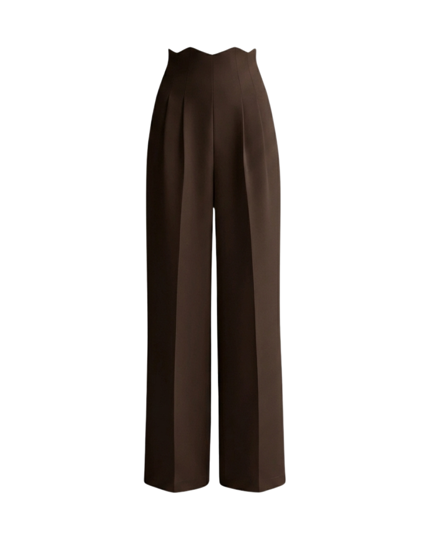 Mocha Brown Corset Waist Tailored Pants