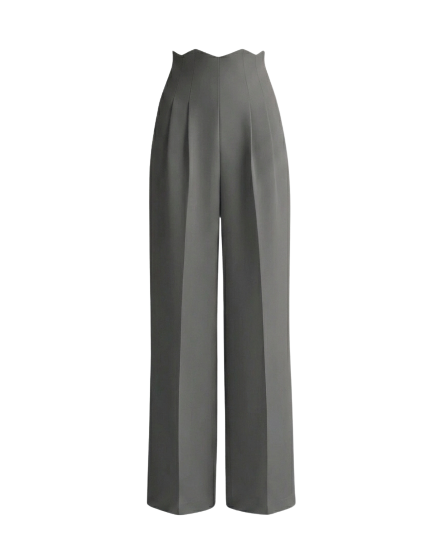 bottomwear,pants,semi-formal,business outfit,stretchable,polyester, spandex,light grey,pleated,straight fit,straight,full length,high rise, OY956- light grey, 25090070GG