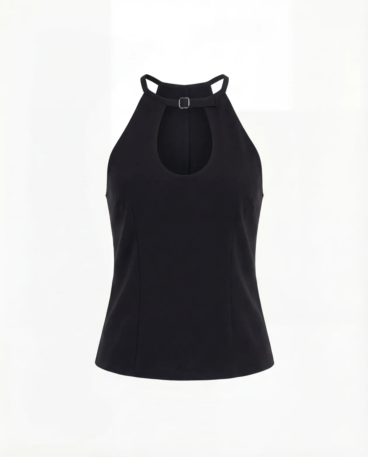 Black Keyhole Halter Top