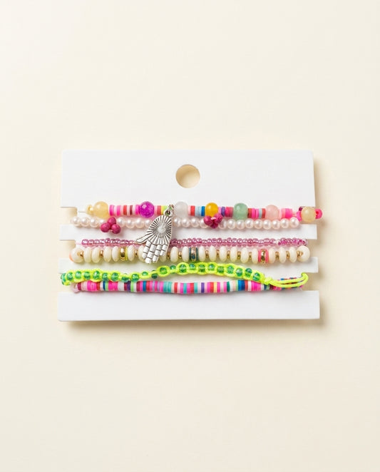 Rainbow Beaded Bracelet Set