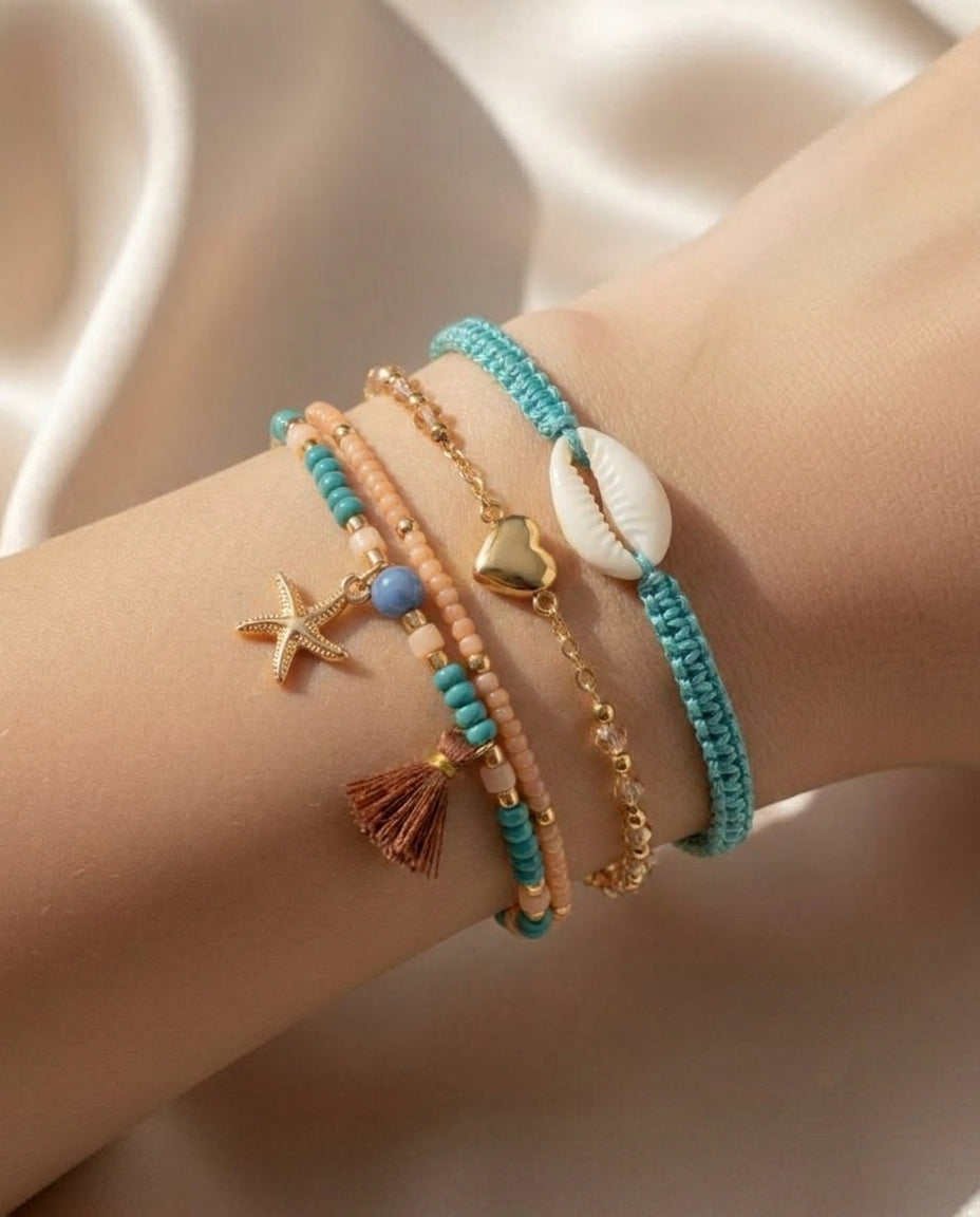Stacked Sunset Bracelet Set