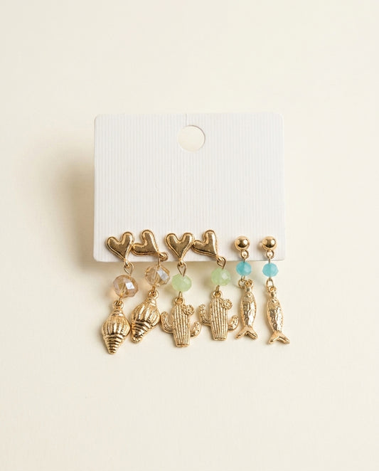 Golden Catch Drop Earrings