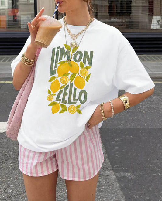 Limon Cello Women's Oversized Tee - White