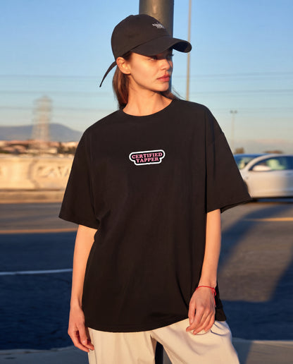 Certified Yapper Women's Oversized Tee - Black