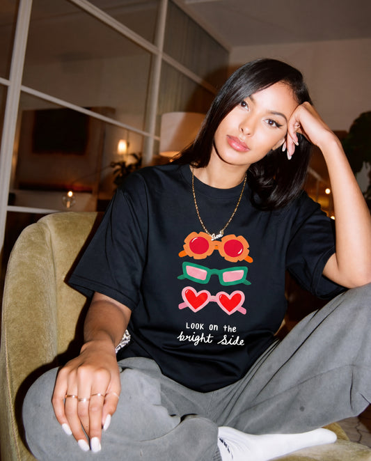 Bright Side - Women's Oversized Tee - Black