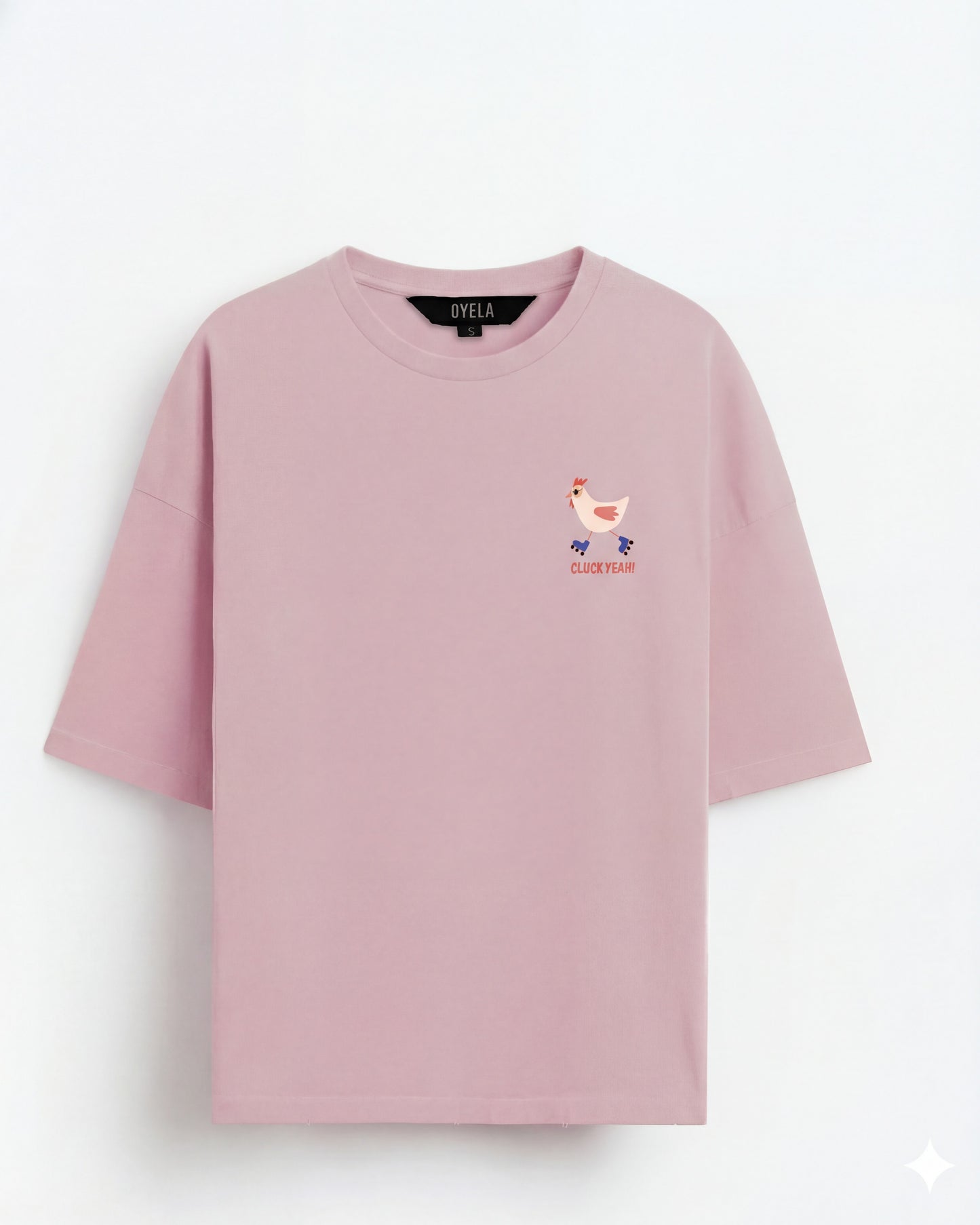 Cluck Yeah Women's Oversized Tee - Blush Pink