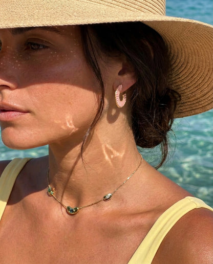 Woven Rattan Hoop Earrings