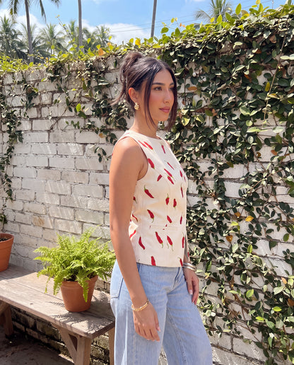 Red Pepper Statement Waistcoat