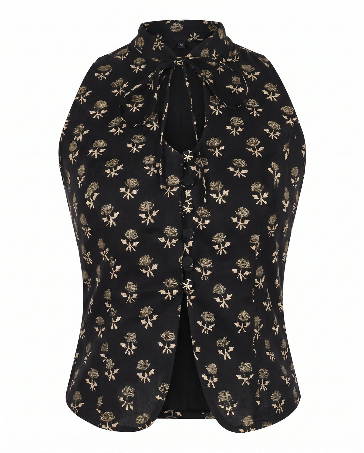 Shyam Black Keyhole Top