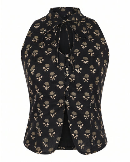 Shyam Black Keyhole Top