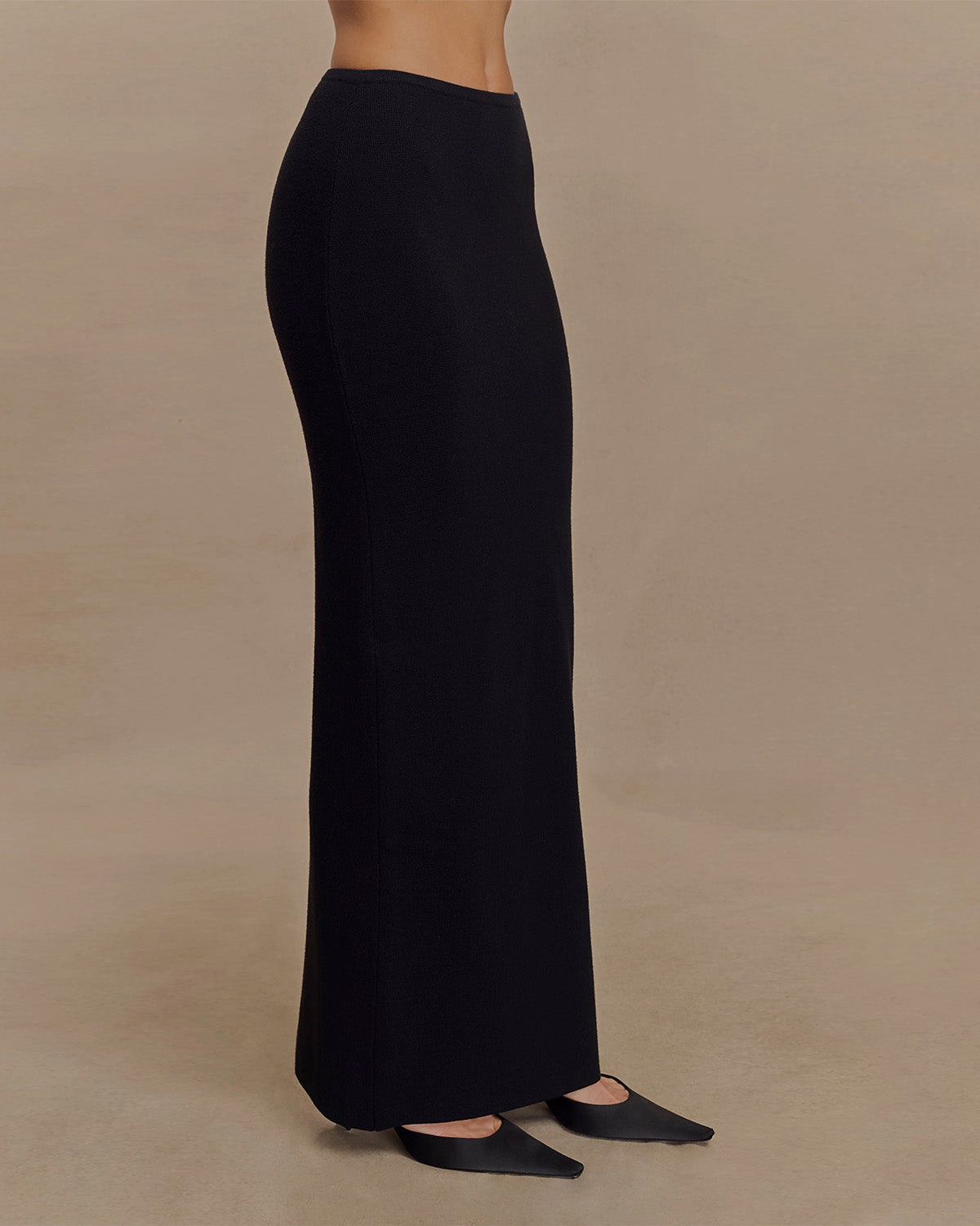 Black Belted Top and Pencil Skirt Co Ord Set