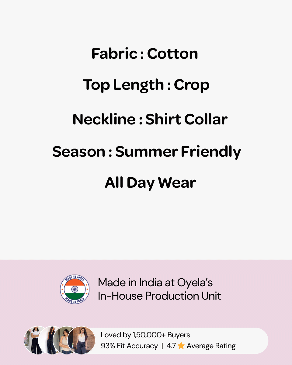 Pinstripes Crop Shirt - Cotton